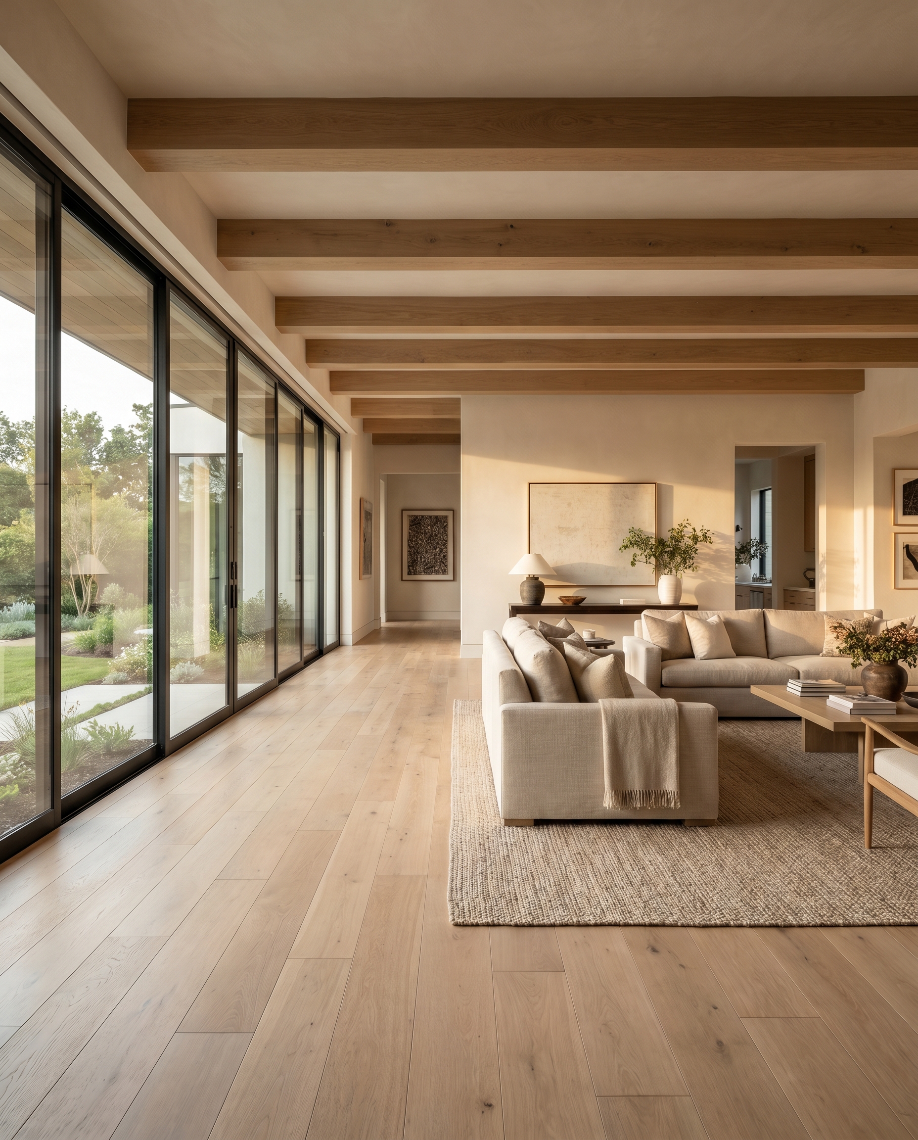 American walnut floor, Hilshire Village residence